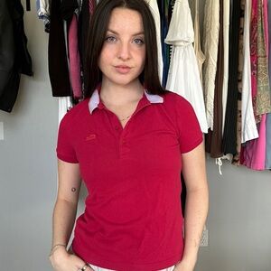 Lacoste Y2K Slim Fit Pink Polo Shirt